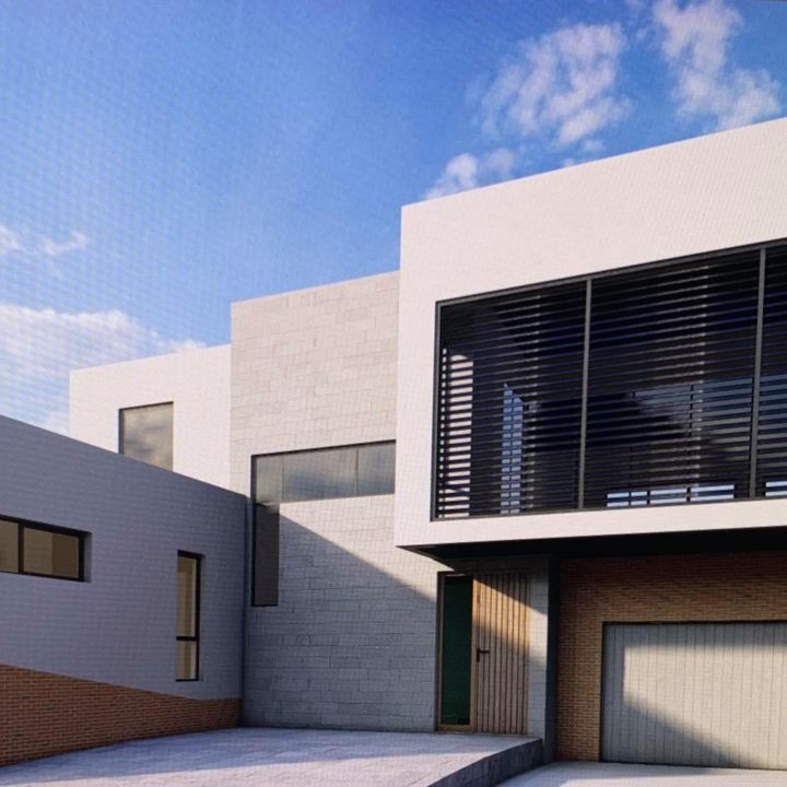 architectural rendering of a double storey contemporary home remodeling